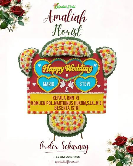 Papan Bunga Pernikahan Bebesen